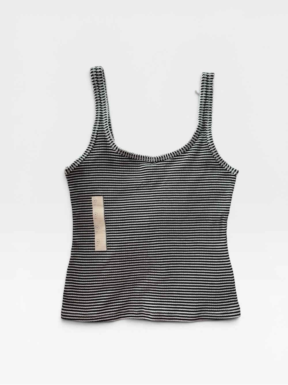 Universal Thread Textured Rib Tank Top -
 Navy Blue Striped M - Picture 2 of 8